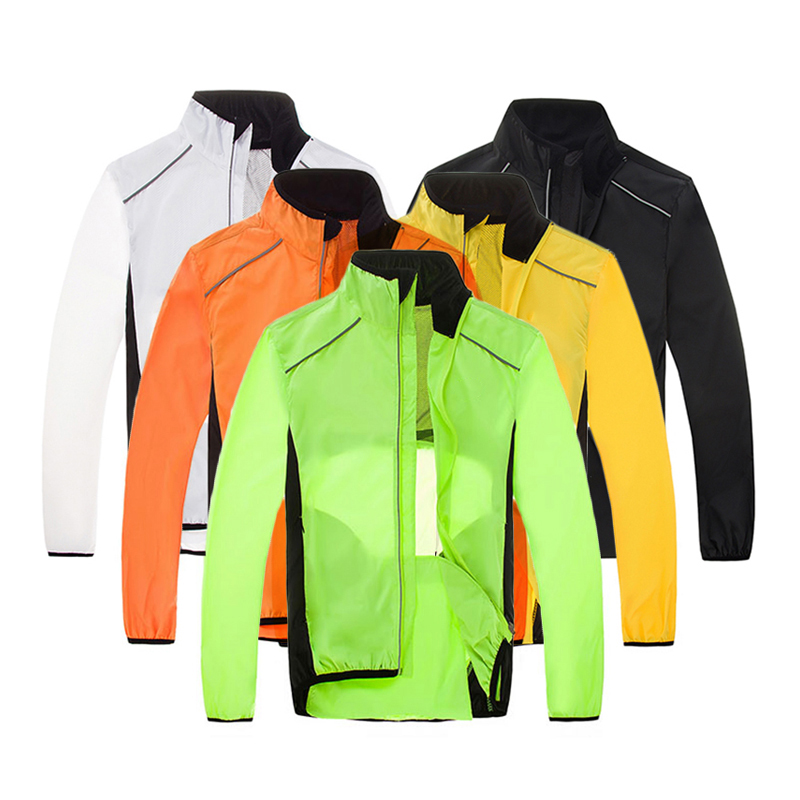 Mountain Biking Rain Jacket - Orange wind cycling jacket mtb mountain