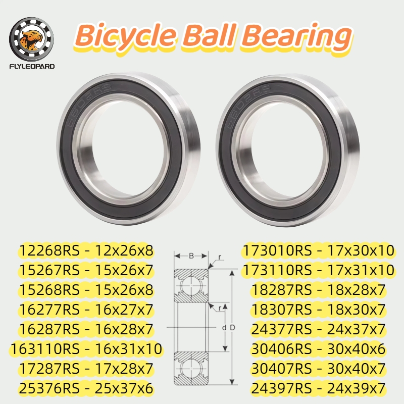 Bottom Bracket Press - 2/4pcs of 173010RS 17x30x10mm Bicycle Hub