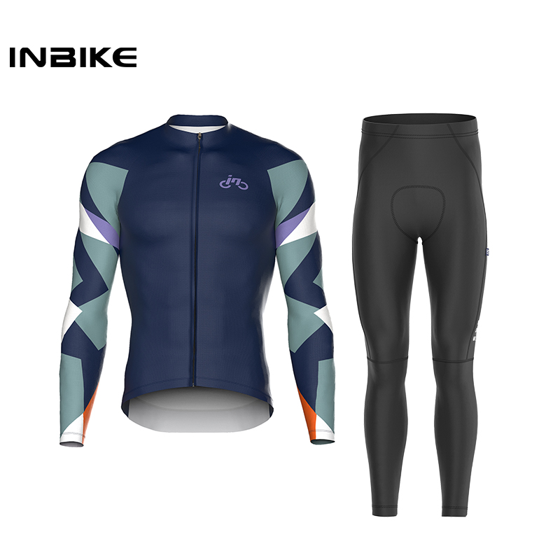 Mountain Biking Jerseys Men - INBIKE Long-Sleeved Cycling Jersey Men's Quick-Drying