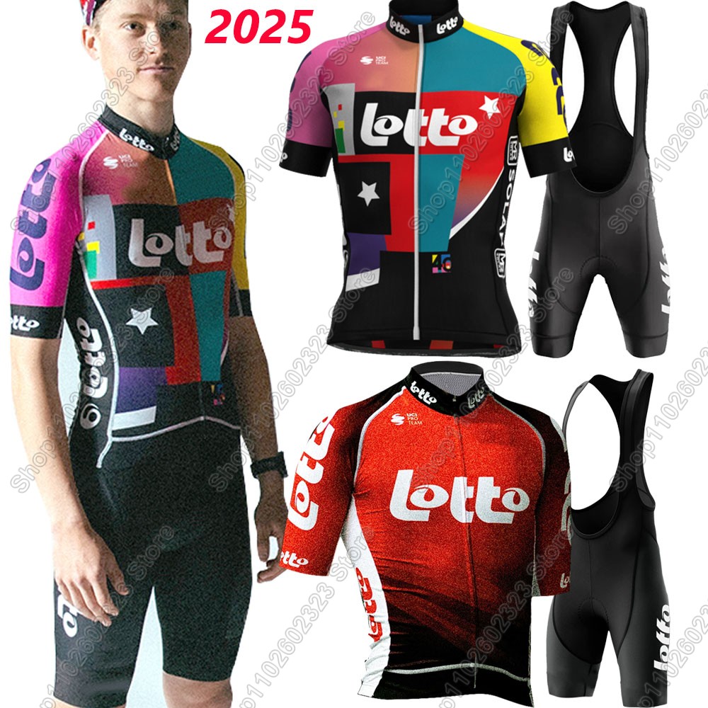 Mountain Biking Clothes - Lotto team 2025 cycling jersey set
