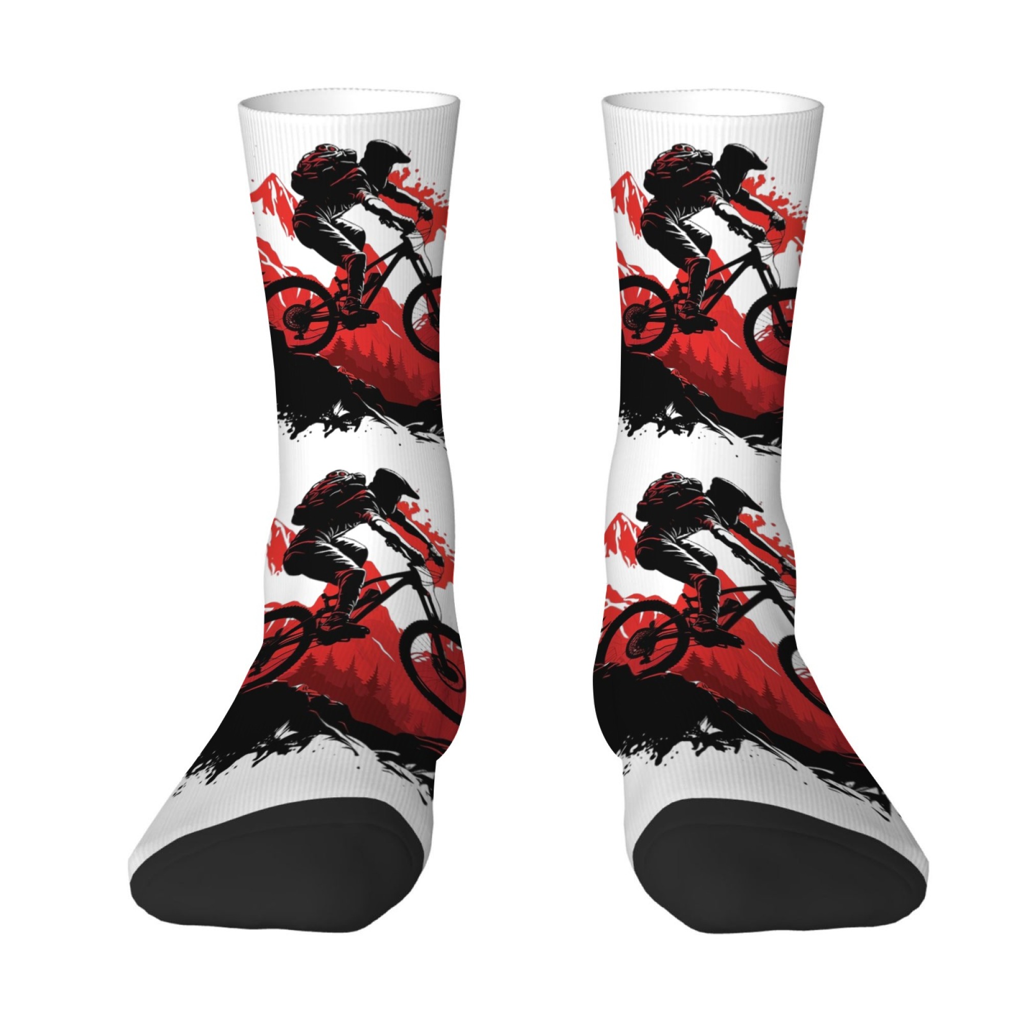 Mountain Biking Gifts - Men's Mountain Biking Printed Socks Comfortable