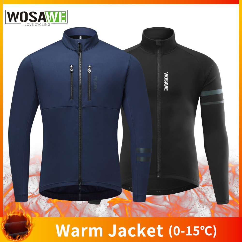 Mountain Biking Jacket - WOSAWE Cycling Jacket Winter Thermal Fleece