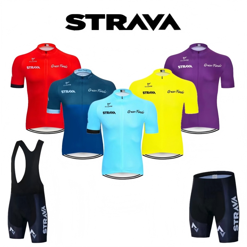 Mountain Biking Jerseys Men - STRAVA Cycling Sets Cycling Clothes For