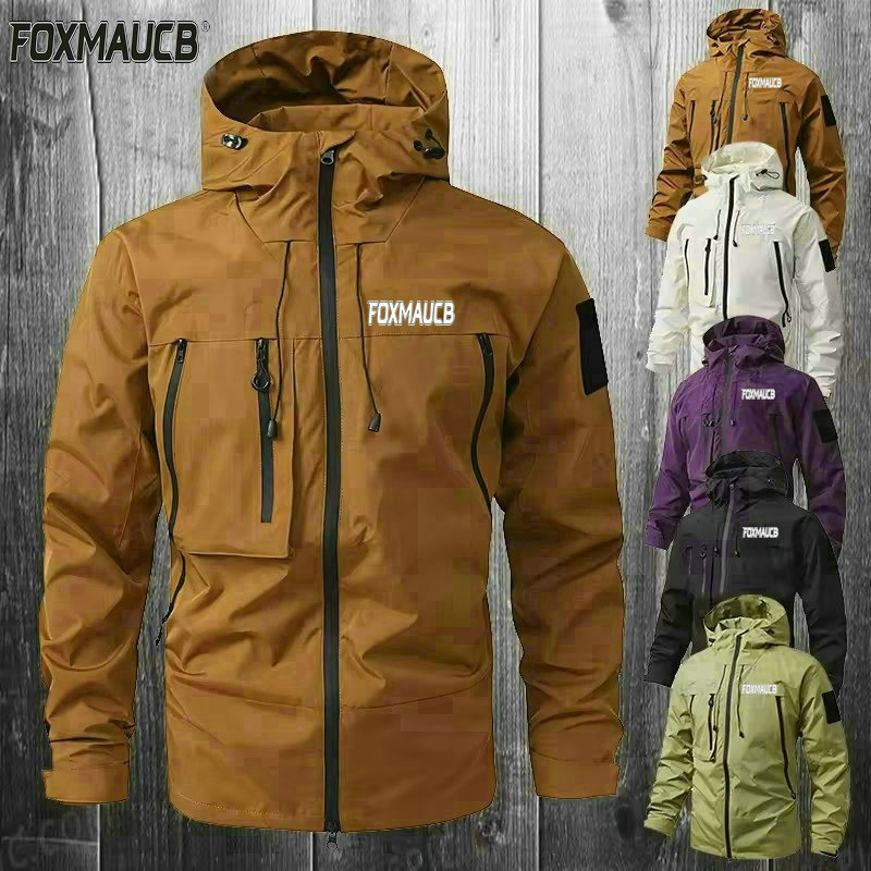 Mountain Biking Rain Jacket - FOXMAUCB Cycling Rain Jacket Men's Waterproof