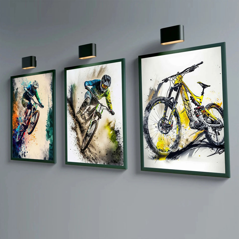 Mountain Biking Pictures - Mountain Bike Sports Wall Art Diy