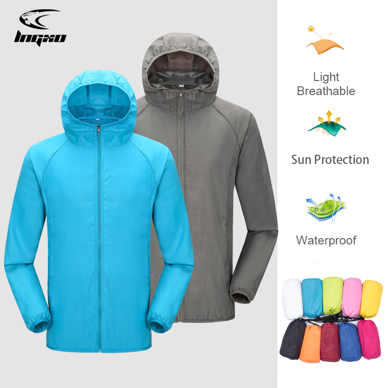 Camping Rain Jacket Men Women  - Mountain Biking Jacket ulasan dan harga
