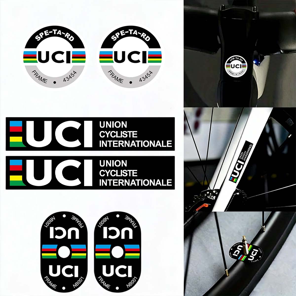 UCI Cycling Frame Stickers Dur - Mountain Biking Uci ulasan dan harga