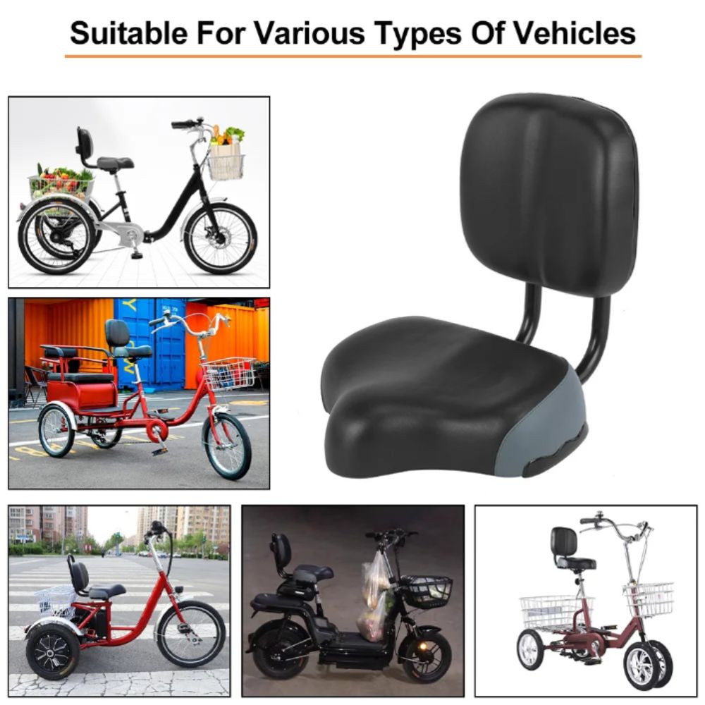 Wide Bike Seat With Backrest C - Mountain Biking For Fitness ulasan dan harga