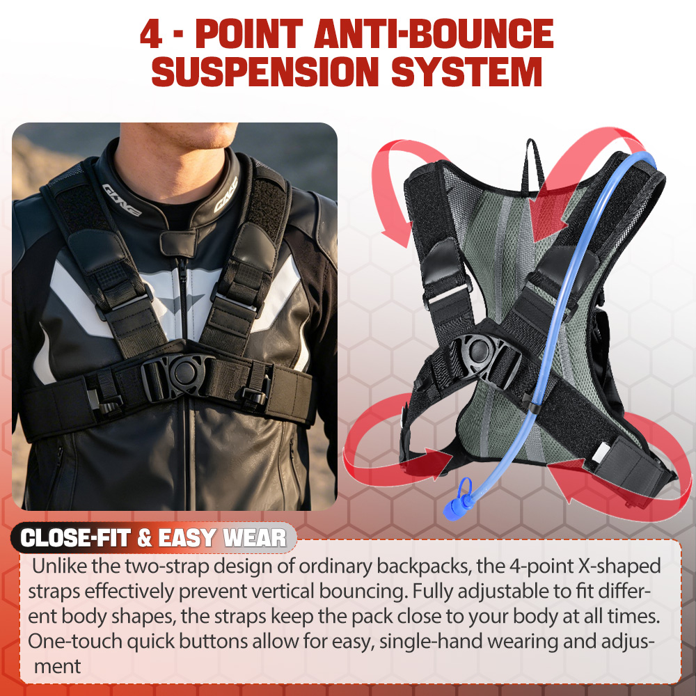NEWBOLER 8L Motorcycle Cycling - Mountain Biking Hydration Pack ulasan dan harga