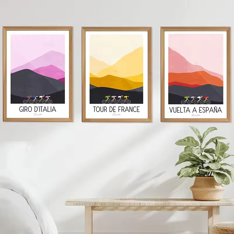 Watercolor Cycling Race Cyclis - Mountain Biking Pictures ulasan dan harga
