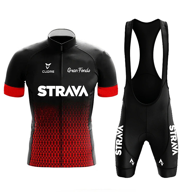 Strava Jersey Set Men's Bib Sh - Mountain Biking Jerseys Men ulasan dan harga