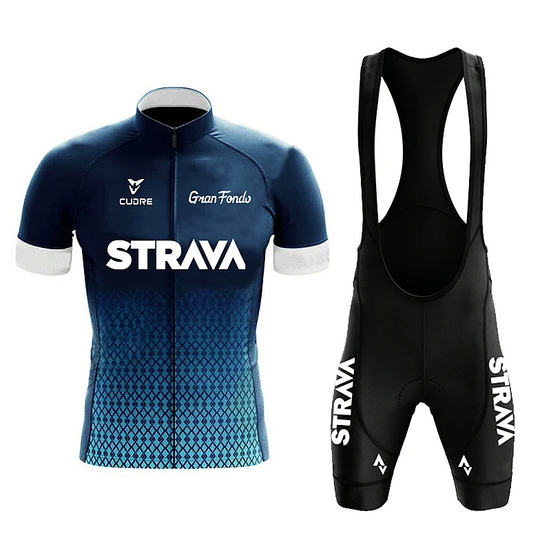 Strava Jersey Set Men's Bib Sh - Mountain Biking Jerseys Men ulasan dan harga
