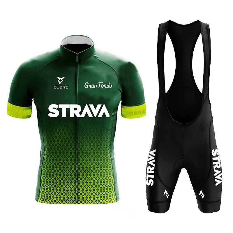 Strava Jersey Set Men's Bib Sh - Mountain Biking Jerseys Men ulasan dan harga