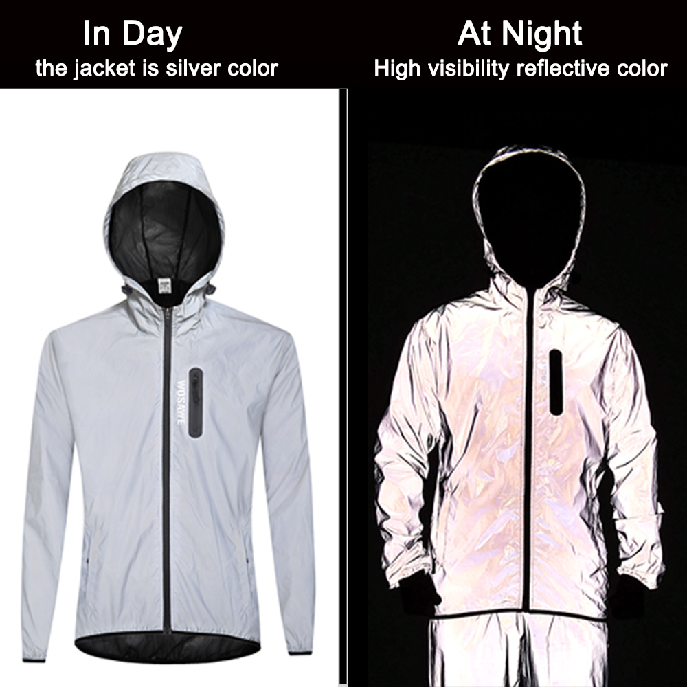 WOSAWE Men's Fully Reflective  - Mountain Biking Rain Jacket ulasan dan harga