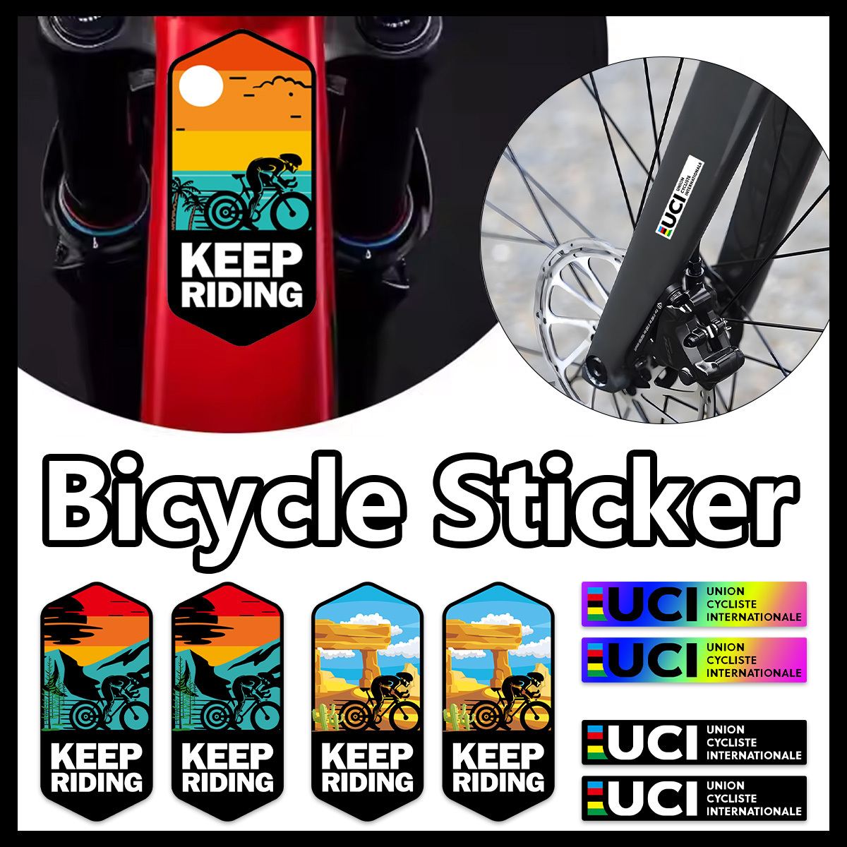 UCI Keep Riding Sticker Set 1S - Mountain Biking Uci ulasan dan harga